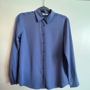 Uniqlo Blue Button Up Blouse